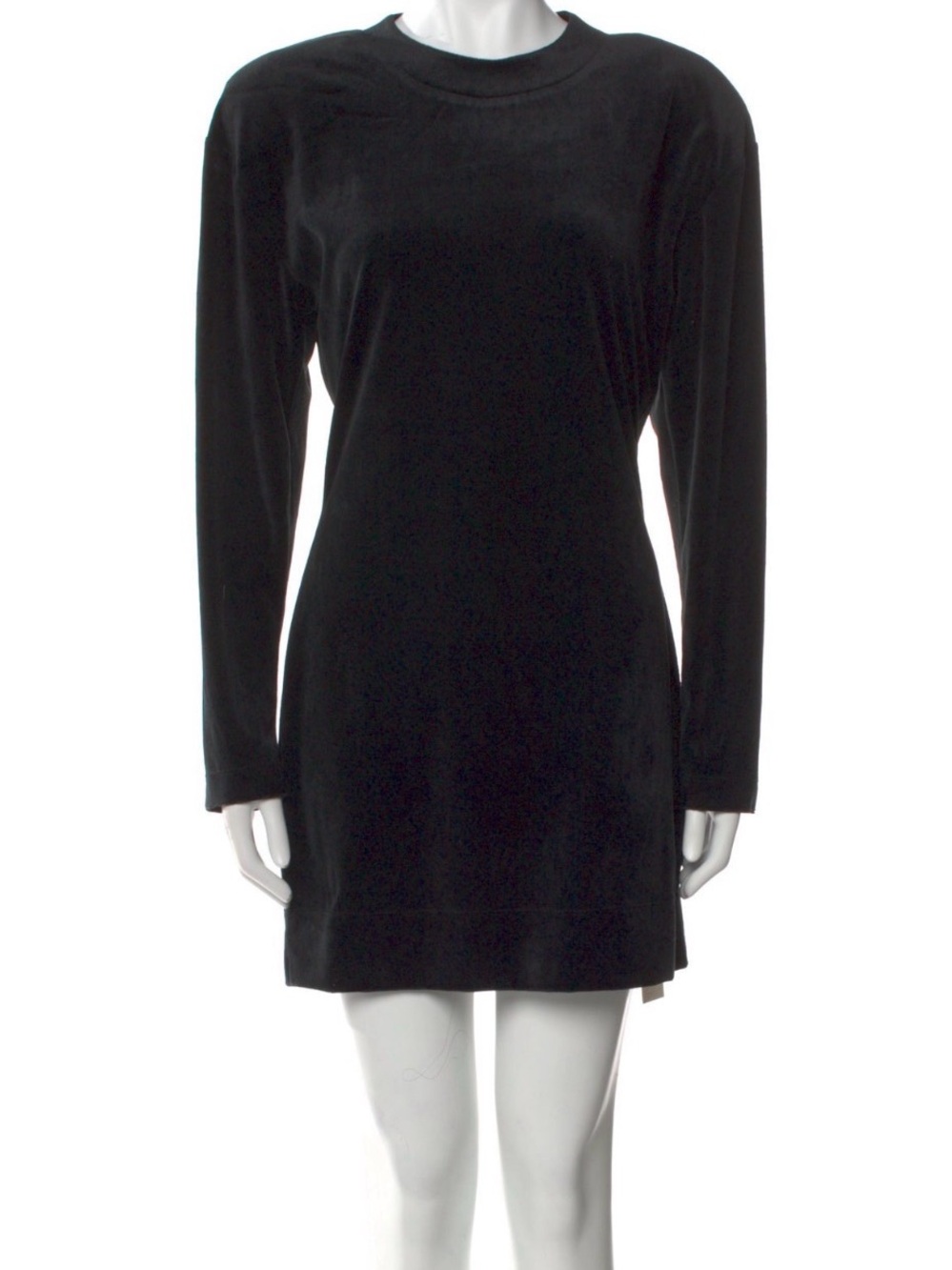 Classic Black Long-Sleeve Mini Dress